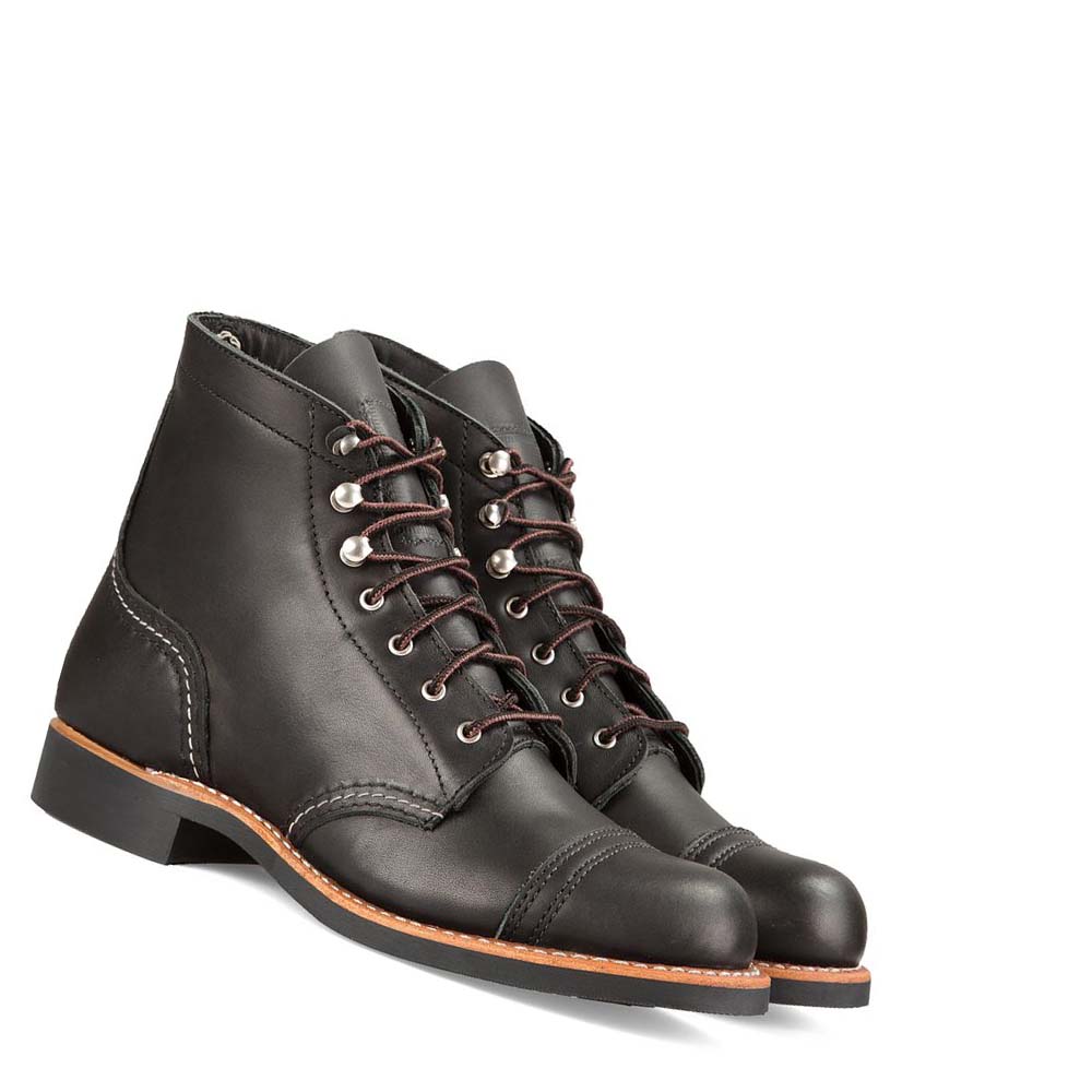 Red Wing IRON RANGER Heritage Short in Boundary Leather Women's Boots Black | ZA 138TCE